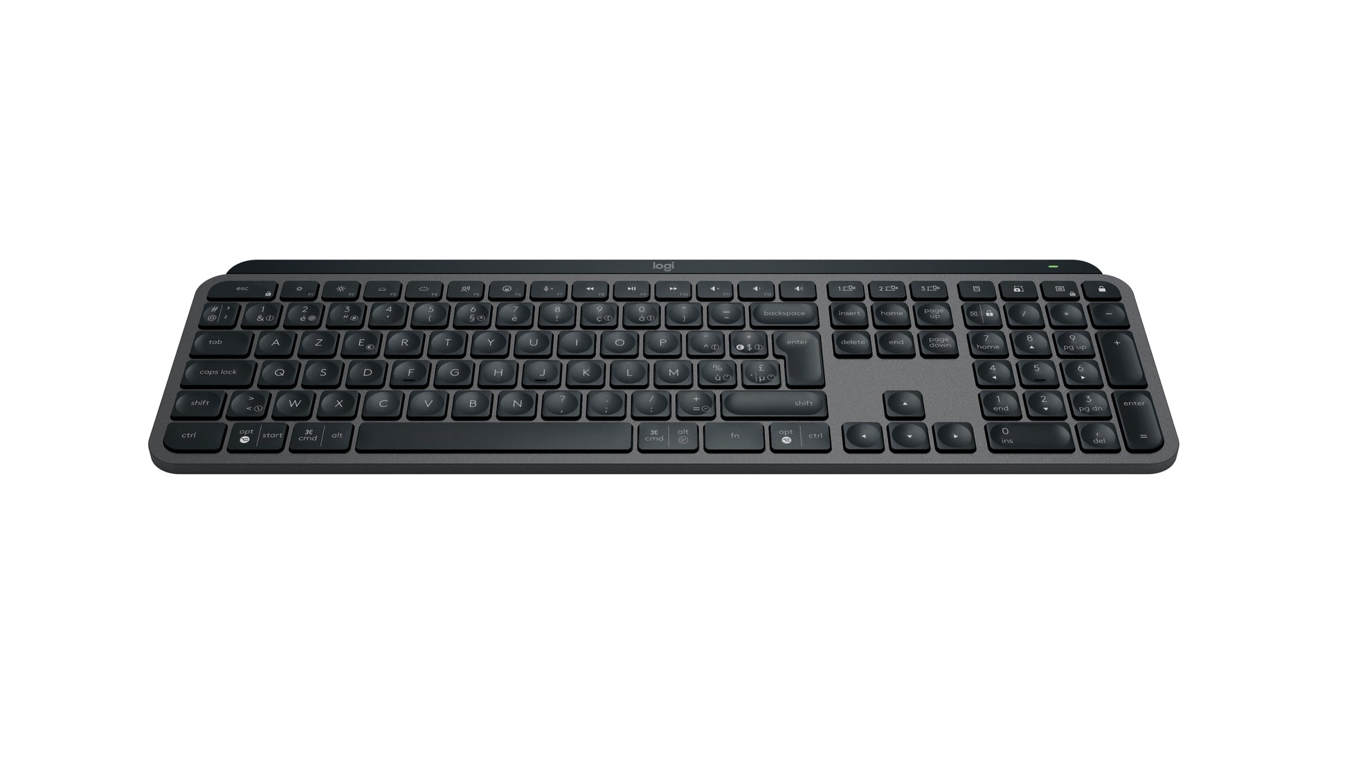 Logitech MX Keys S – Tastatur, kabellos (Bluetooth), Graphit