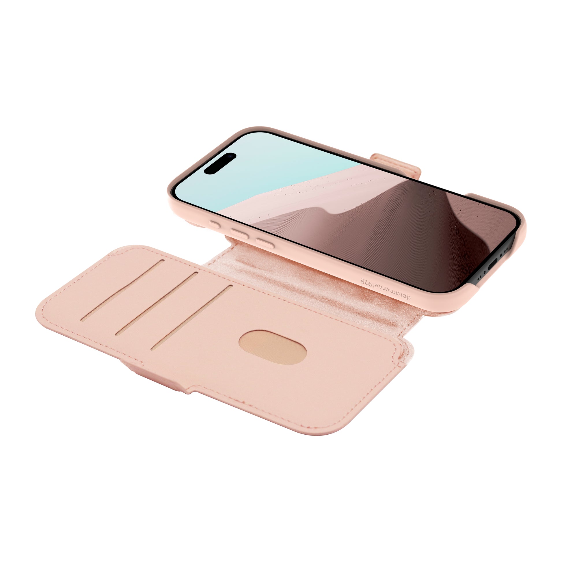 dbramante1928 Lynge MS ICON Wallethülle – für Apple iPhone 17 Air, 3 Kartenfächer, Kunststoff, Pink Sand