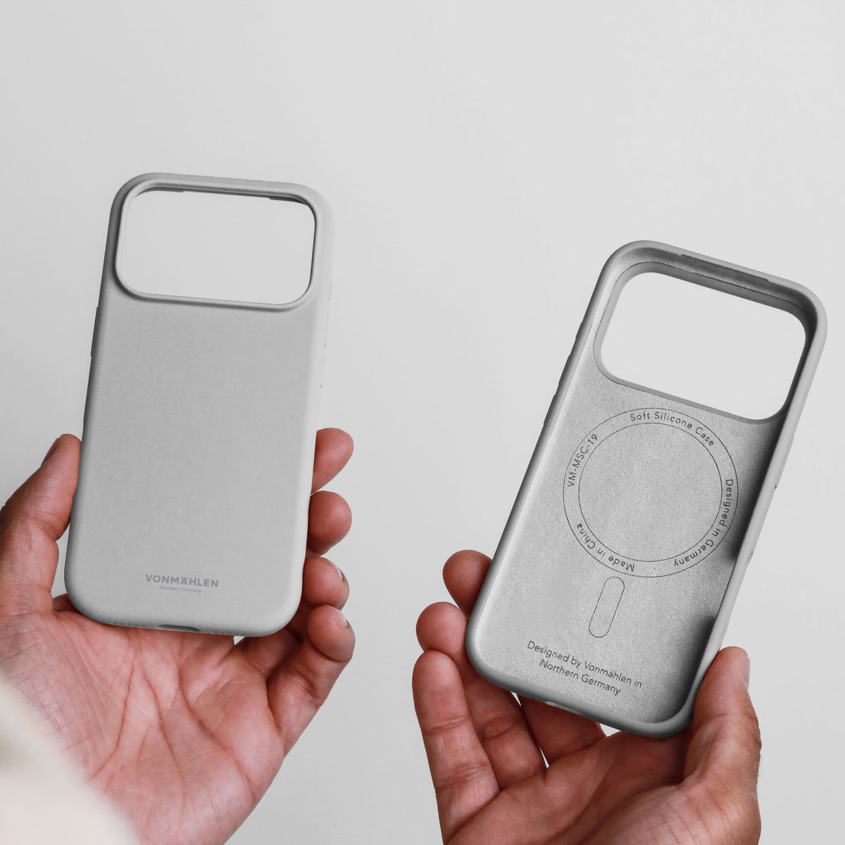 Vonmählen Backcover – für Apple iPhone 17 Pro Max – hellgrau – Silikon, MagSafe-kompatibel