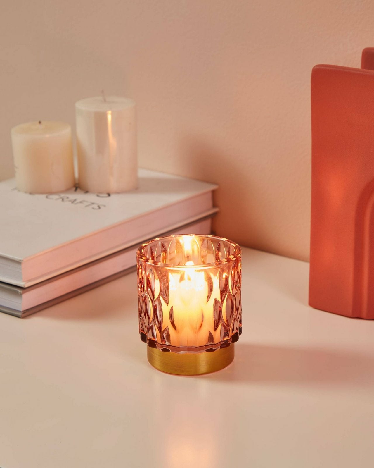 EGLO Bezamby Windlicht – Glas, Gold – Ø 7 × 8 cm