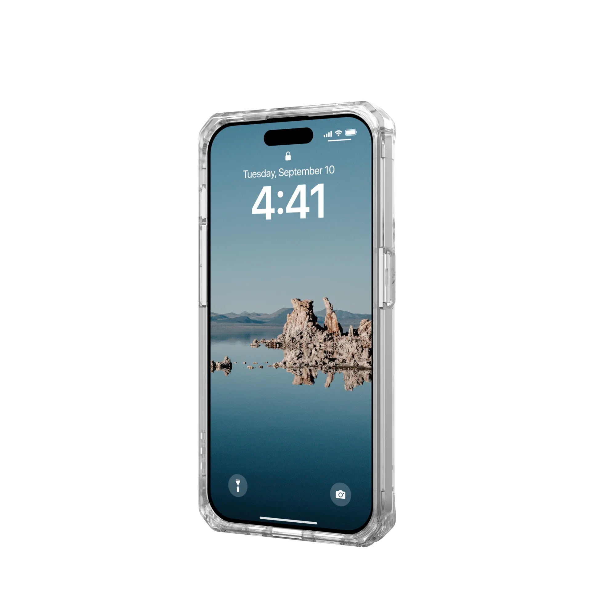 Urban Armor Gear UAG – Backcover Plyo – für Apple iPhone 15 Pro – transparent/gold – TPU/PC – MagSafe-kompatibel