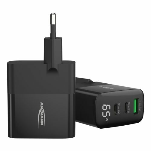 Ansmann Home Charger HC365PD Ladegerät – 65 W, 2× USB-C + 1× USB-A, GaN – für USB-Geräte