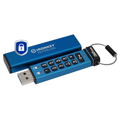 Kingston Technology Kingston IronKey Keypad 200 USB-Stick – 32 GB, AES-256, FIPS 140-3 Level 3 (ausstehend)