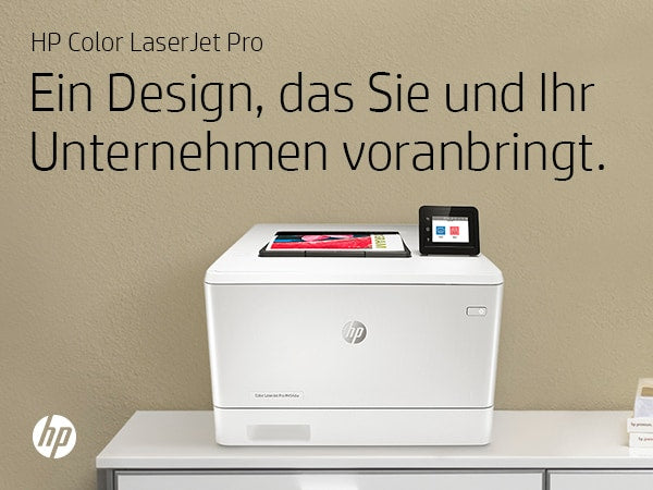 HP Color LaserJet Pro M454dw – A4, Farbe, Duplex, 27 S./Min., 600 × 600 dpi, WLAN/LAN/USB, Papier: 300 Blatt
