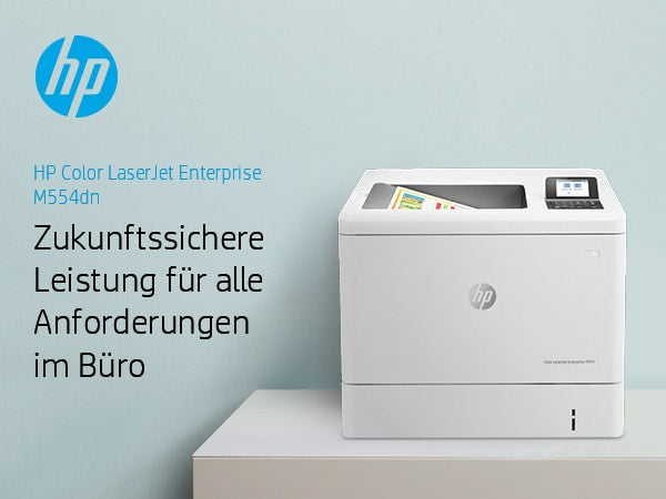 HP LaserJet Enterprise M554 dn – A4, Farbe, Duplex, 1200 × 1200 dpi
