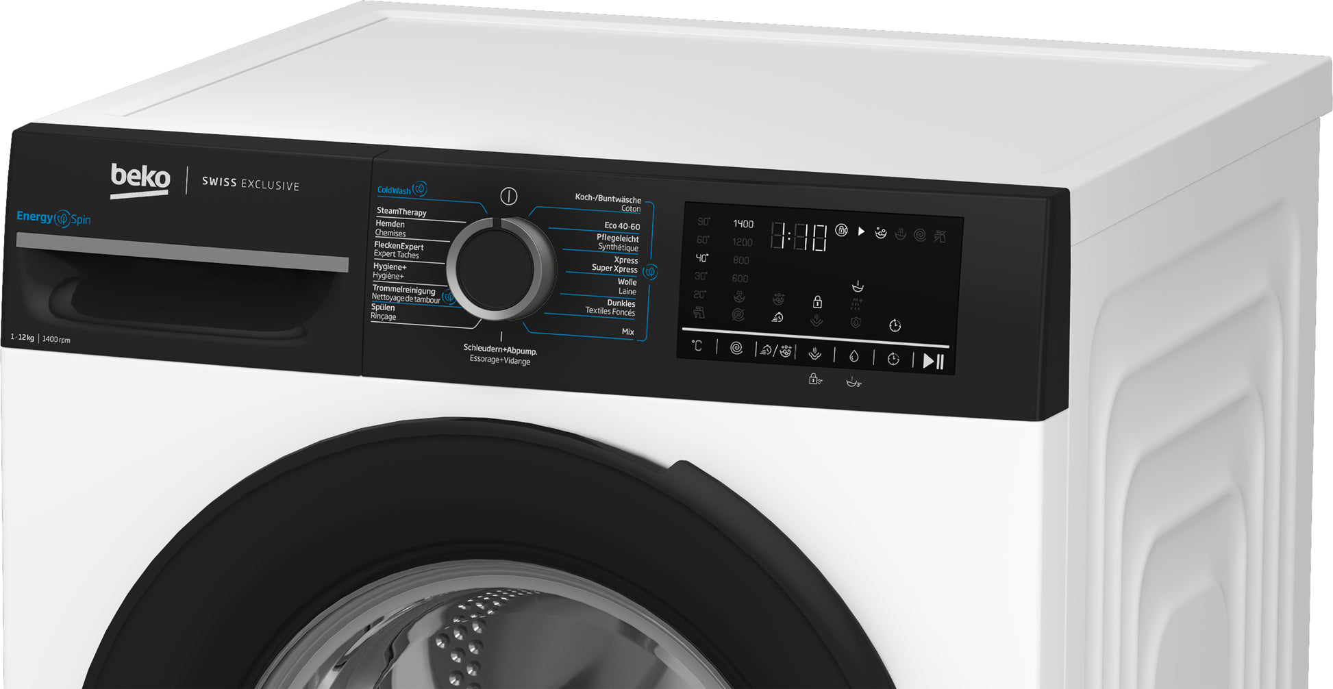 Beko Waschmaschine WM232 – 12 kg, 1'400 U/min, Energieklasse A – weiss