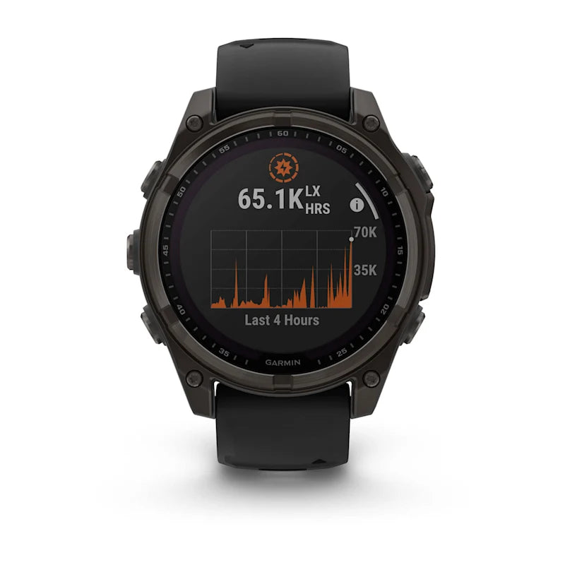 Garmin Fenix 8 Solar Sapphire – GPS-Smartwatch – 47 mm, 1,3", GPS, Saphirglas, 100 m, Schwarz, Sportarmband
