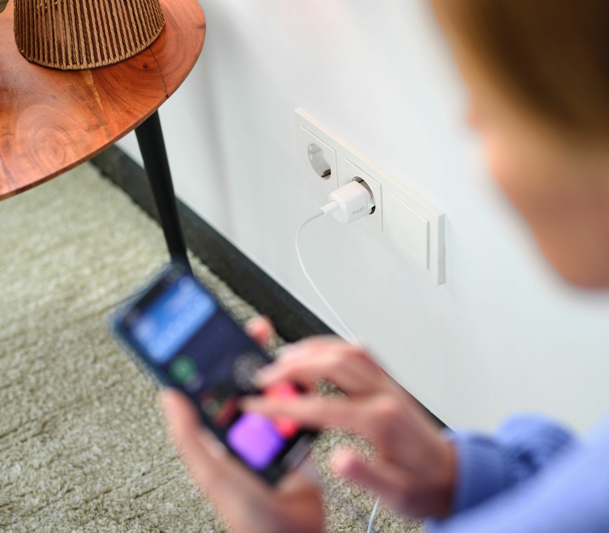 Trust Maxo USB-Wandladegerät 20 W – USB-C×1 – PD, PPS – EU-Stecker (Typ C) – Weiss