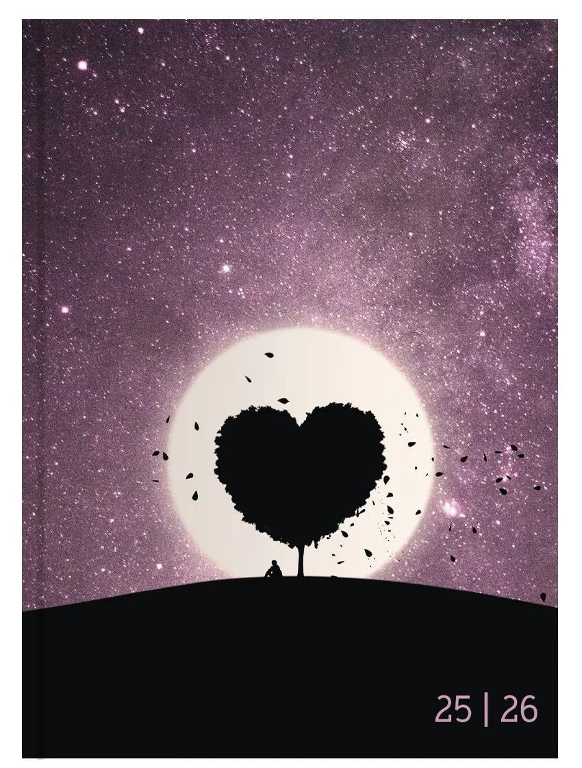 Biella mydiary Schüleragenda – 1 Tag pro Seite, gebunden, 12 × 16,5 cm, Aug–Jul, Love, FSC