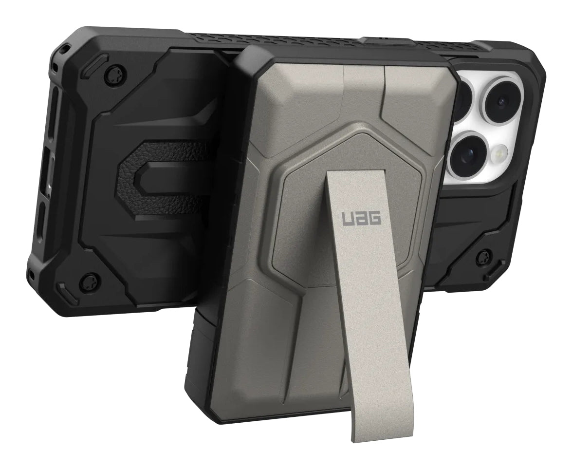 Urban Armor Gear UAG – Powerbank 10000 mAh, PD 20 W, 1× USB-C, 1× USB-A, kabelloses Laden, für Smartphones, Titanium