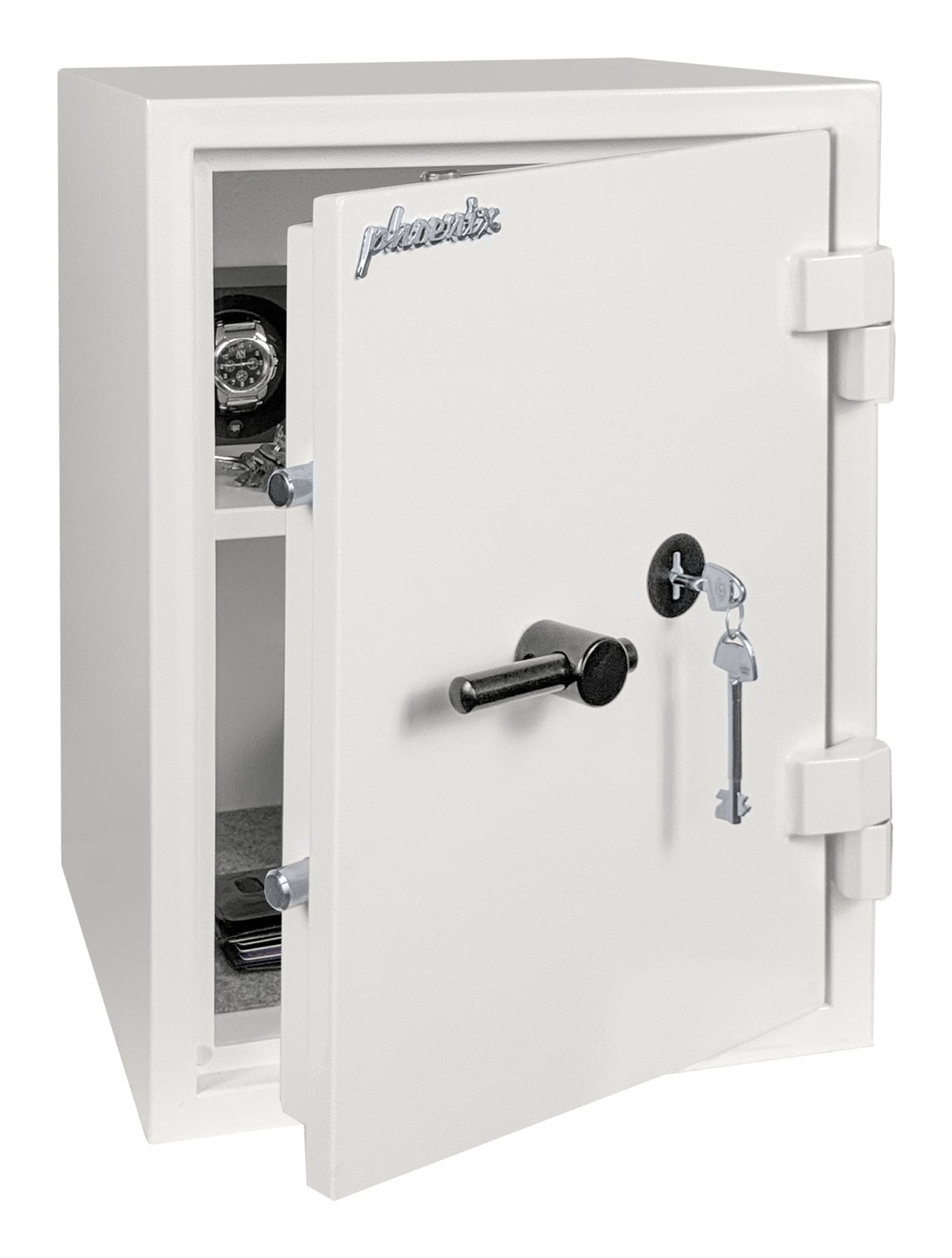 Phoenix Safe Co. Phoenix Tresor Fortress SS1453K – Schlüsselschloss – 46 l – Bodenmontage – Weiss