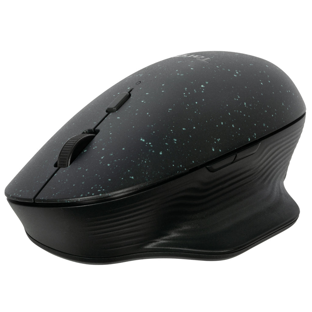 Targus EcoSmart Nachhaltige Ergonomische Maus – kabellos, Silent-Tasten, aus recyceltem Material, schwarz