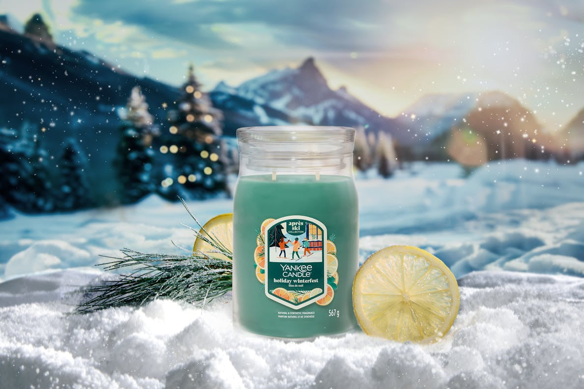 Yankee Candle Duftkerze Holiday Winterfest, Tanne, Ø 9,9 cm, H 15 cm