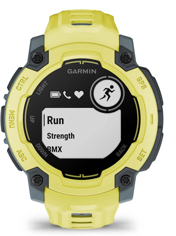 Garmin Instinct E 45 mm GPS – Polymer Limette, Sportarmband, Electric Lime, 100 m, für Android, iPhone