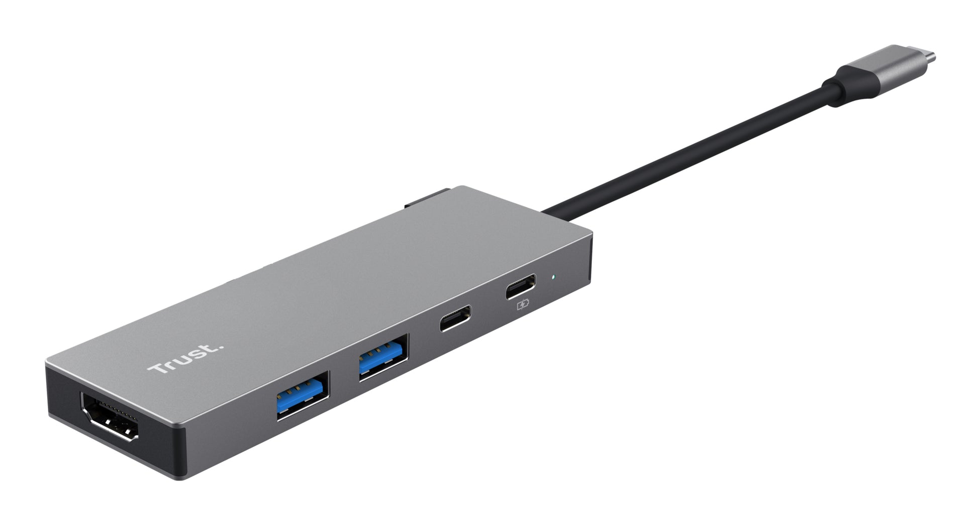 Trust Dalyx Multiport-Adapter – USB-C, 1× HDMI, 2× USB-A, 2× USB-C, für Windows/Mac