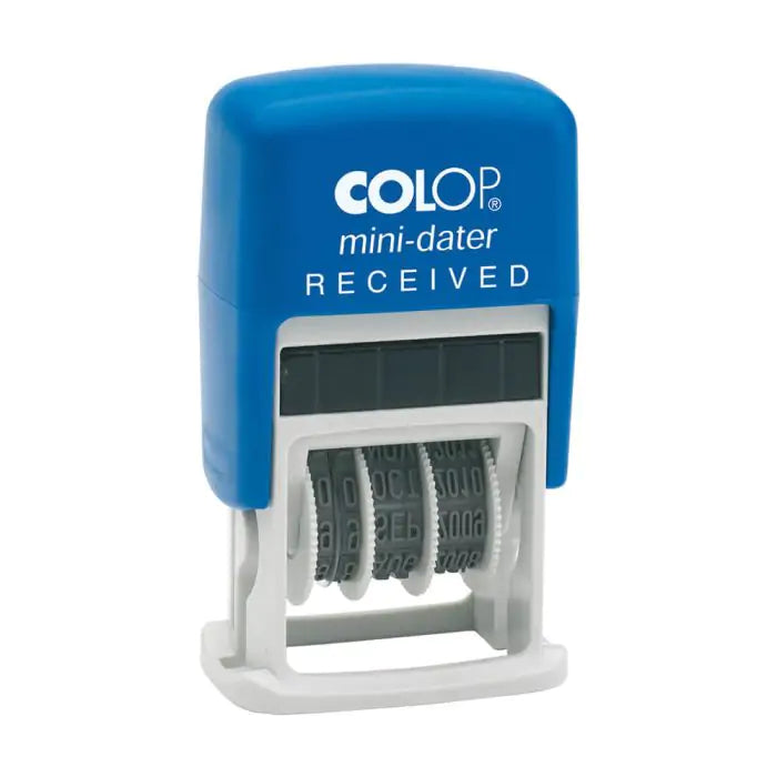 Colop S160L1/D – Traditioneller Datumstempel, Schrifthöhe 4 mm – Blau