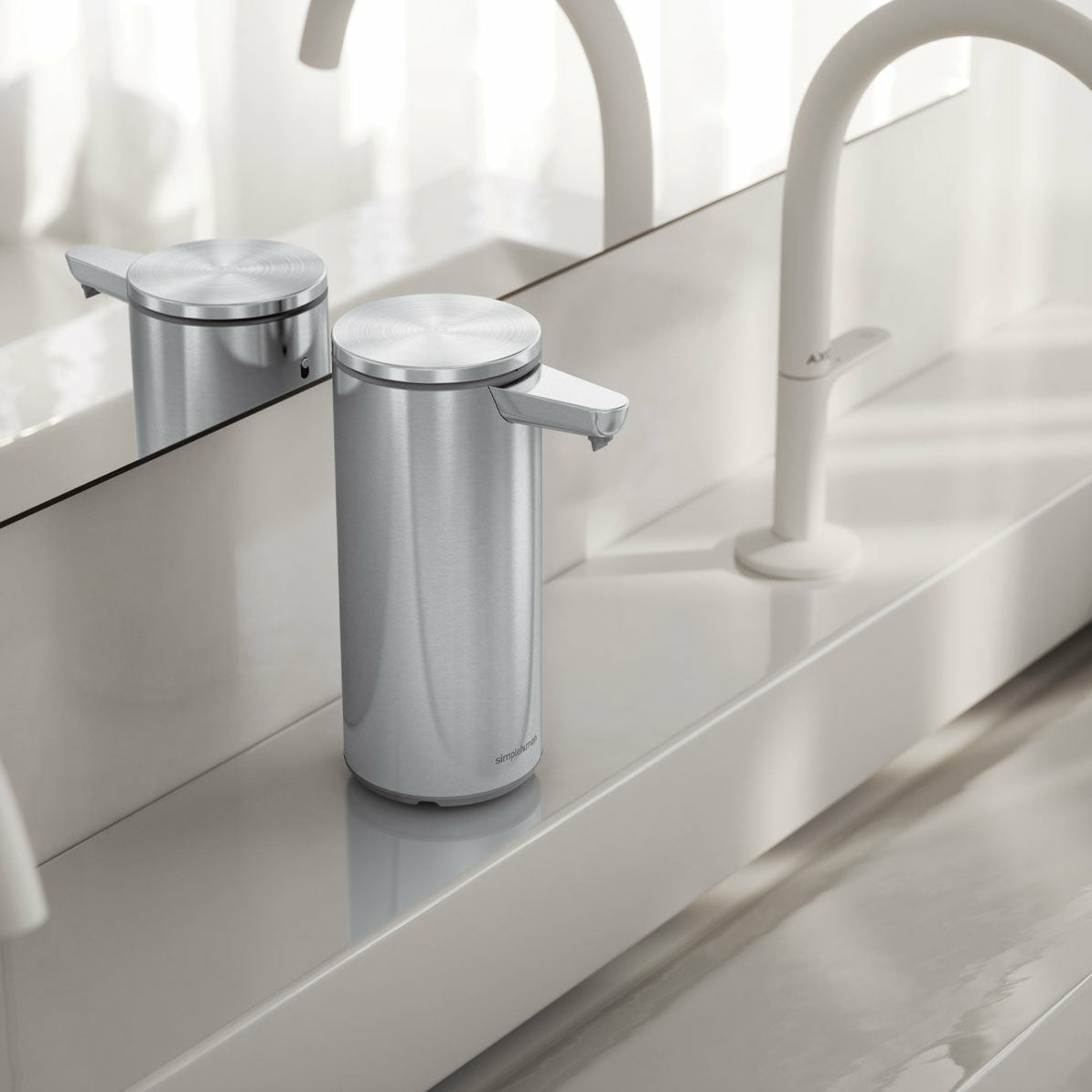 simplehuman ST1082 Seifenspender – Edelstahl, Silber matt – 266 ml