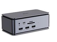 Lindy DST-Pro 43372 Dockingstation – USB4, 1× DP, 1× HDMI, 3× USB-A, 1× USB-C, 100 W PD, GbE, SD/microSD