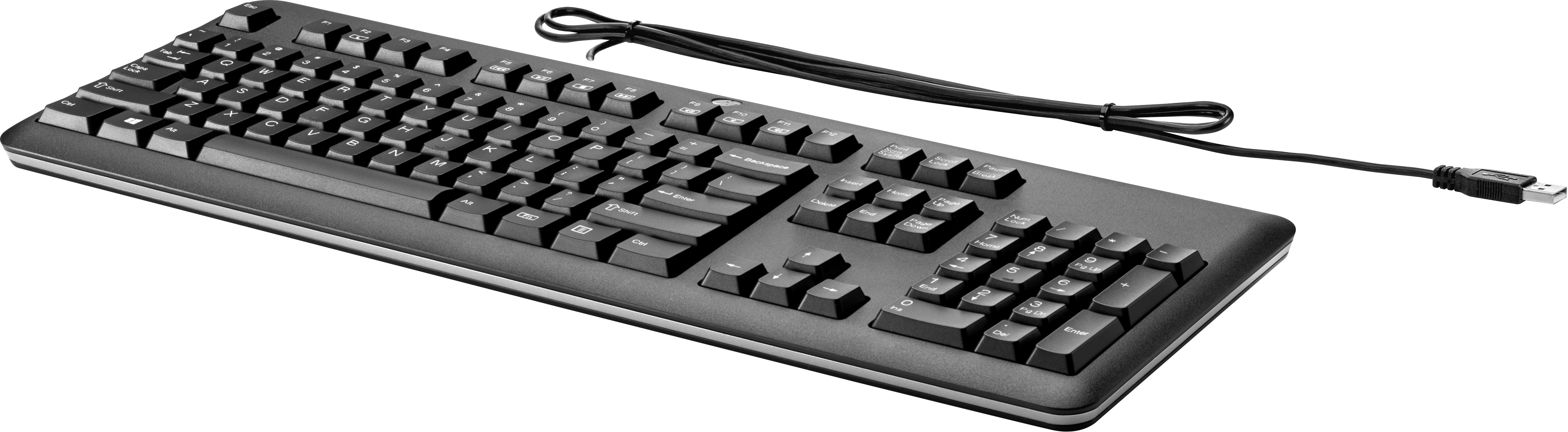 HP Tastatur – kabelgebunden, USB – schwarz