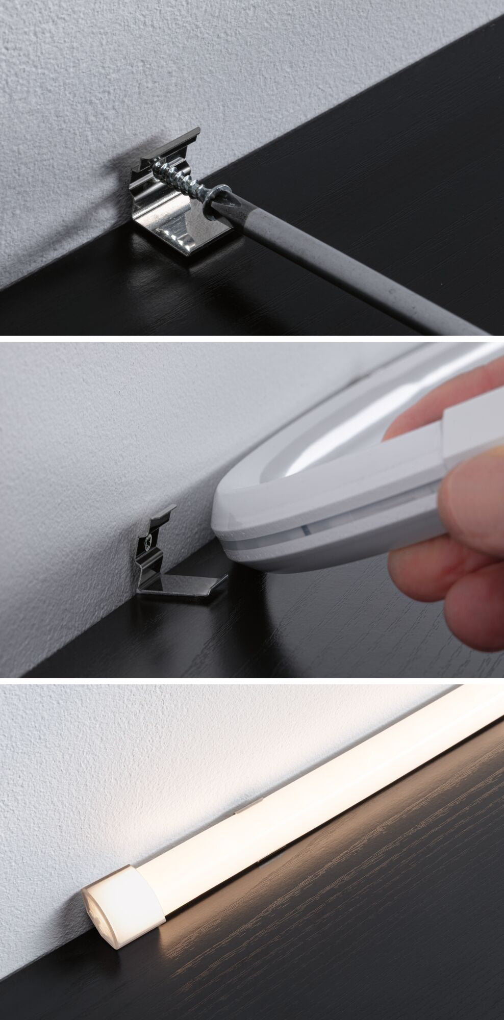 Paulmann LED-Strip SimpLED – 1 m, 660 lm, 4,5 W, 3000 K, dimmbar, weiss, inkl. Netzteil, Fernbedienung