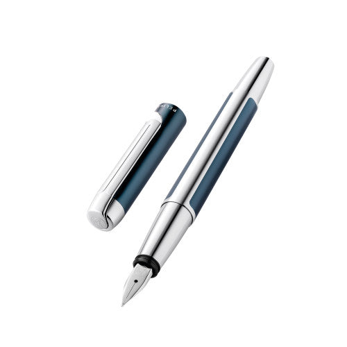 Pelikan PURA mit eloxiertem Aluminium – Federspitze B – Petrol – Patronen