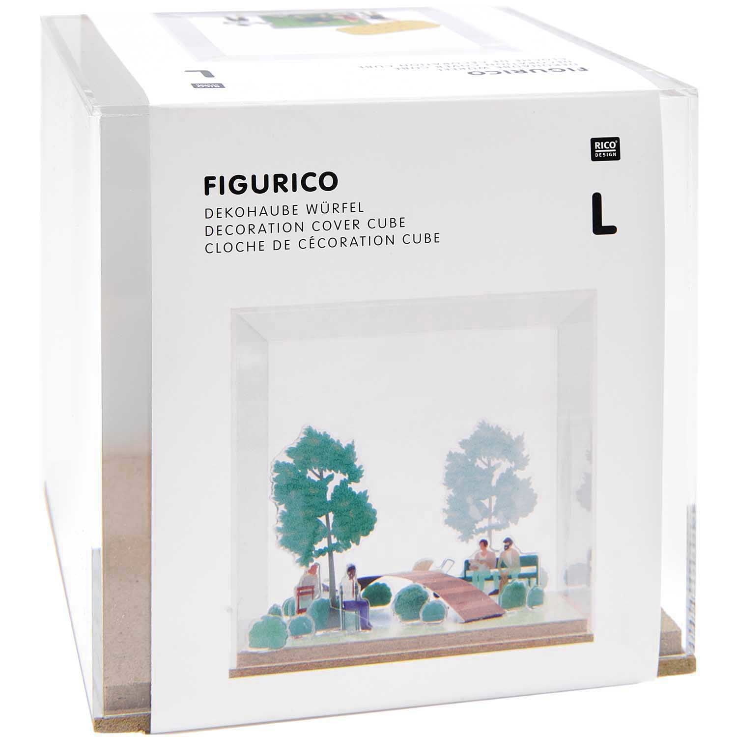Rico Design Dekohaube – 125 × 130 × 125 mm – Acrylglas/MDF – Transparent