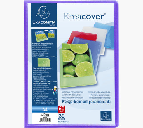 Exacompta Sichtbuch, für A4, 30 Hüllen – Polypropylen (PP) – mehrfarbig, 12er-Pack