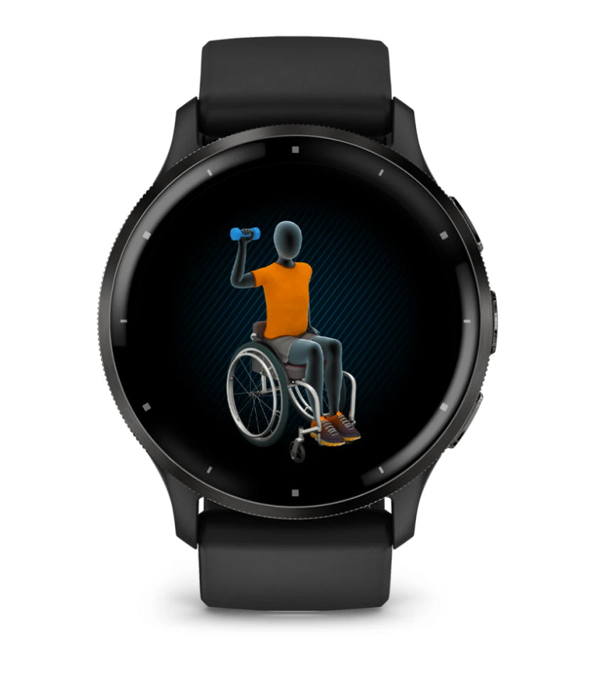 Garmin Venu 3 – Smartwatch – 45 mm, 1,4", GPS, WLAN, AMOLED, Gorilla Glass, 50 m, Schwarz/Schiefergrau