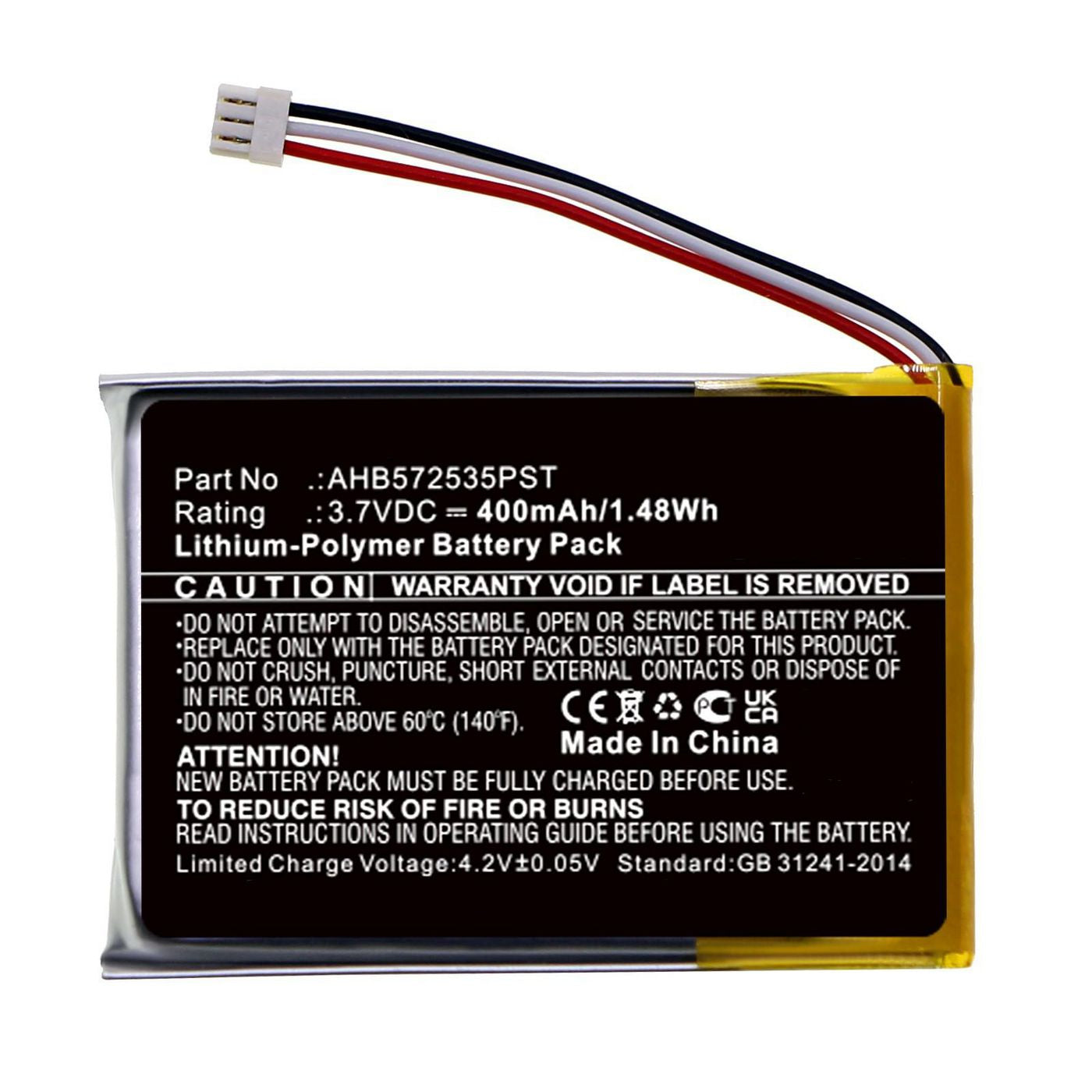 CoreParts Akku – für Jabra Evolve 75 – 400 mAh, 3,7 V, 1,48 Wh – schwarz