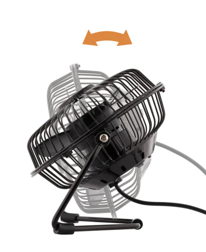 Deltaco Gaming USB-Tischventilator GAM-054 – 1 Stufe, Schwarz