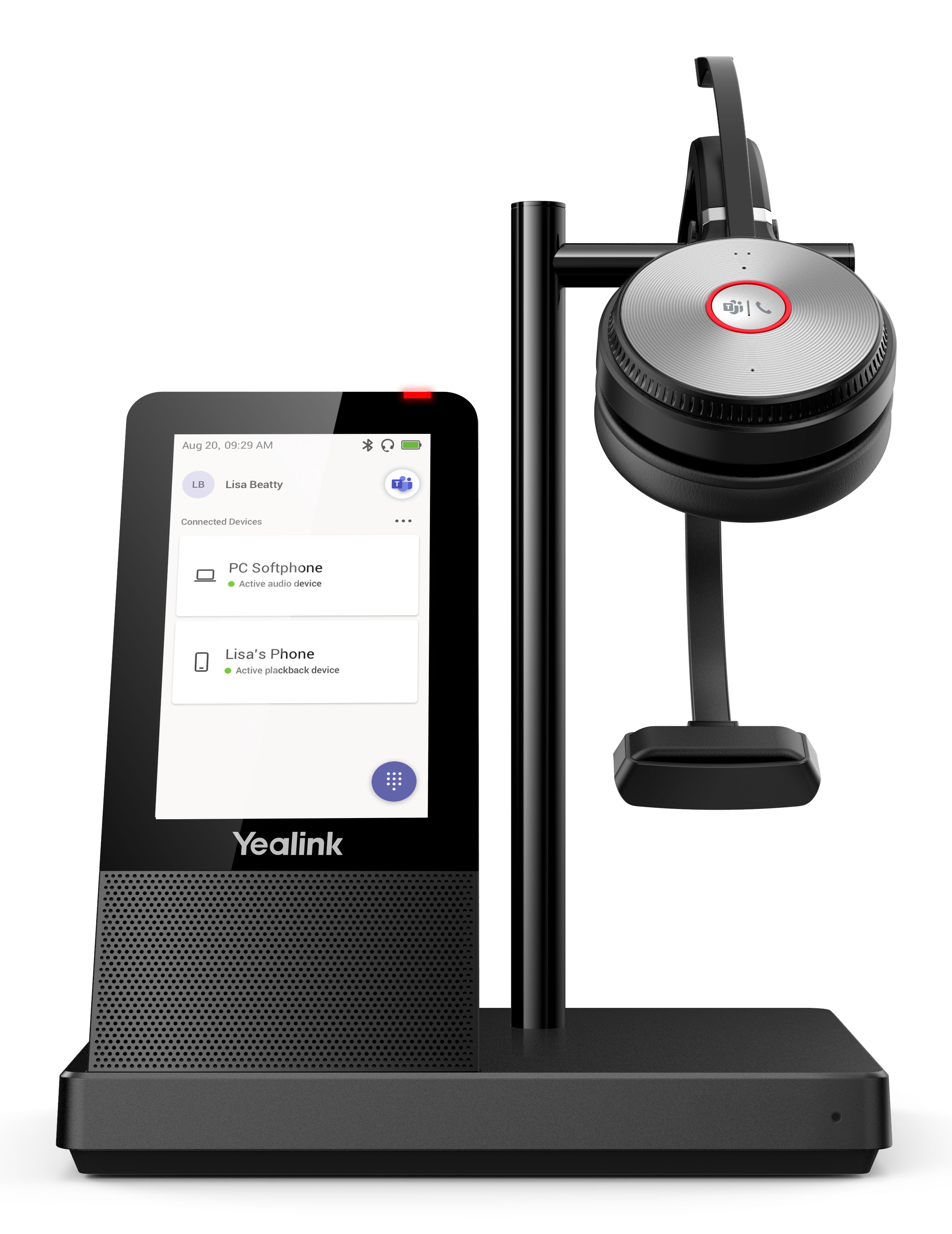 Yealink WH66 – Duo Headset (On-Ear) – DECT, USB-A – Schwarz – bis 14 h