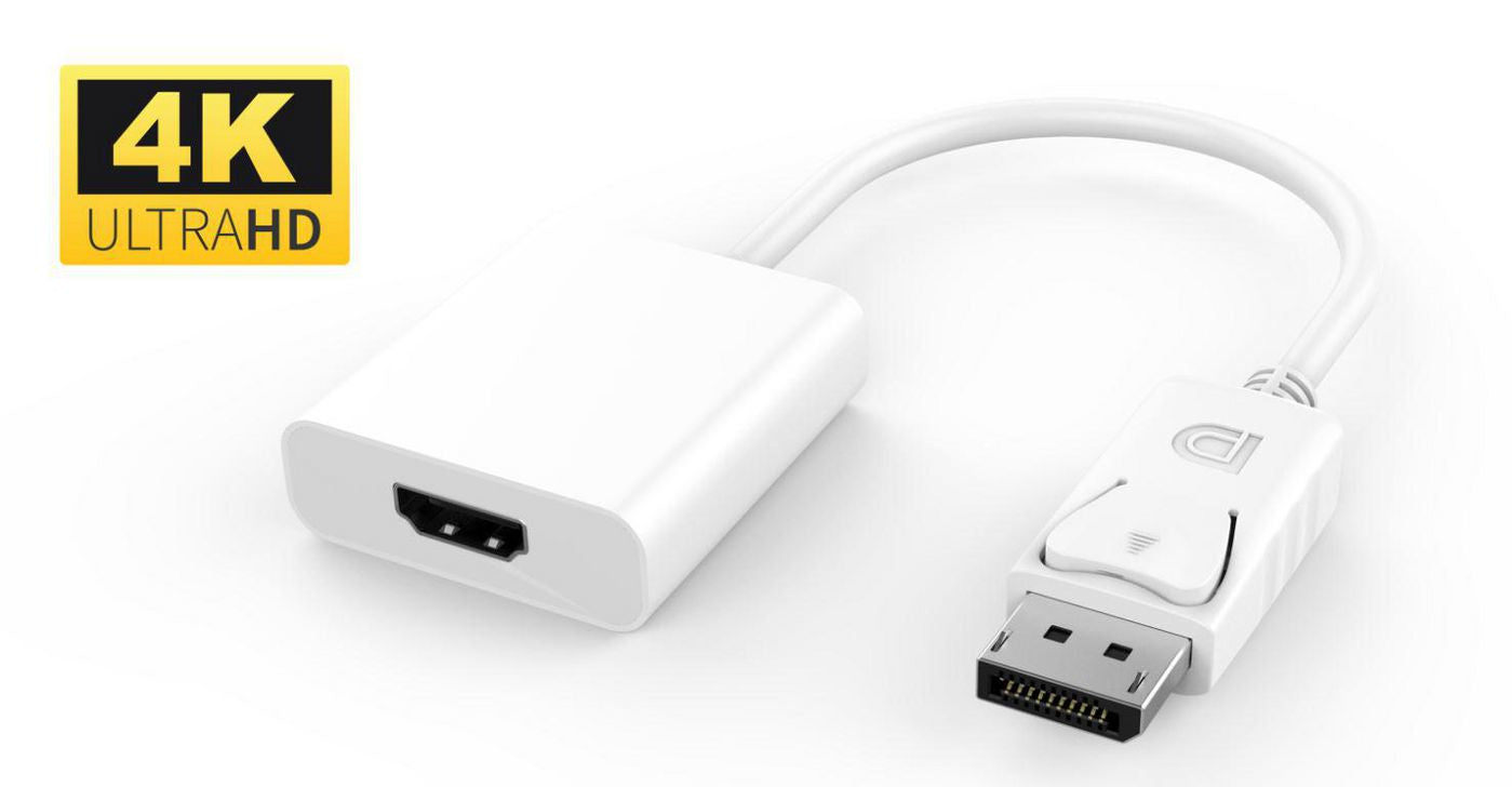 Microconnect Adapter DisplayPort zu HDMI – 4096 × 2160 @ 30 Hz, DisplayPort 1.2, HDMI 2.0, 0,15 m, Weiss