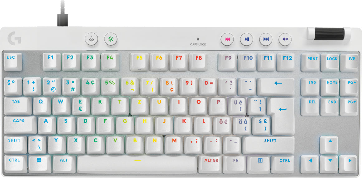 Logitech G PRO X TKL RAPID – Gaming-Tastatur TKL – Mechanisch, Beleuchtet – Kabelgebunden, USB-A – QWERTZ (CH)