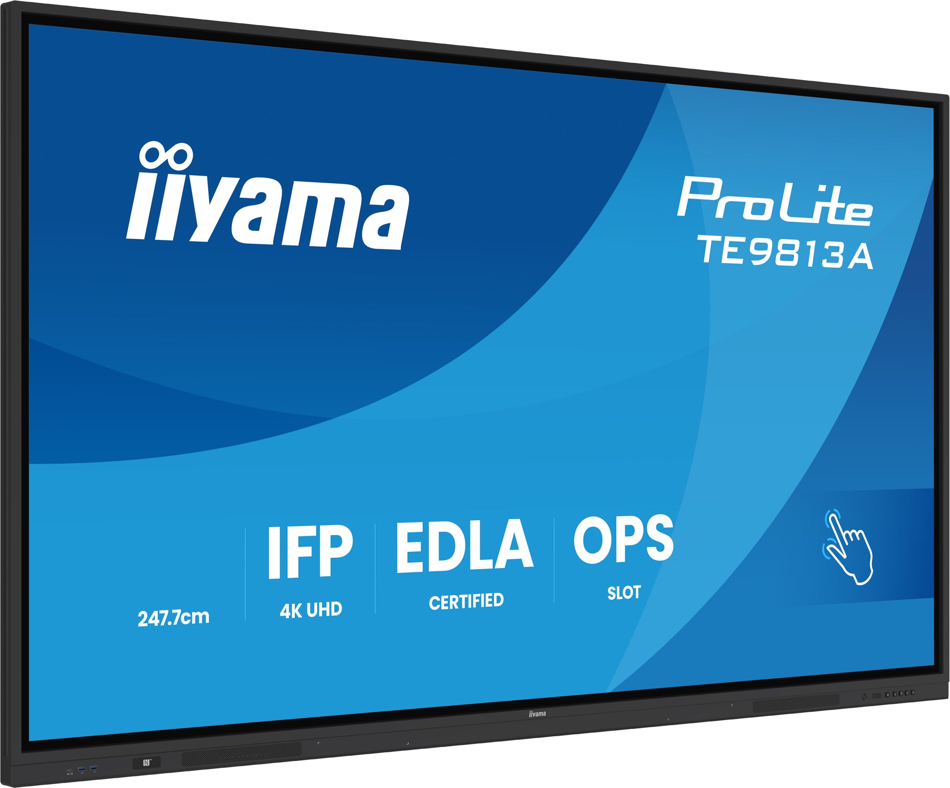 iiyama TE9813A-B1AG – Interaktives Touch-Display, 98", Ultra HD 4K, 450 cd/m²