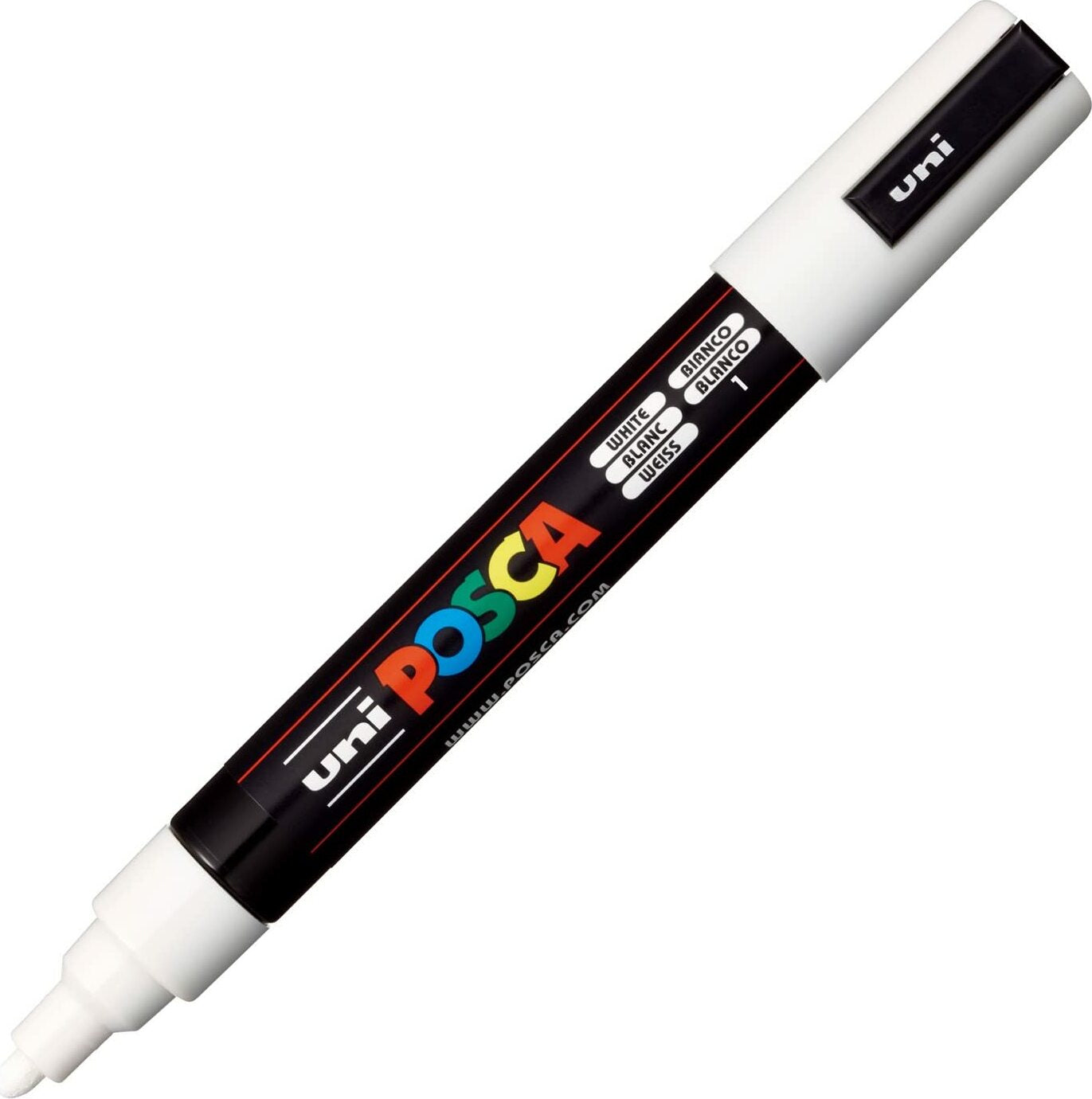 Uni-Ball Non-Permanent-Marker – Rundspitze 1,8-2,5 mm – Weiss