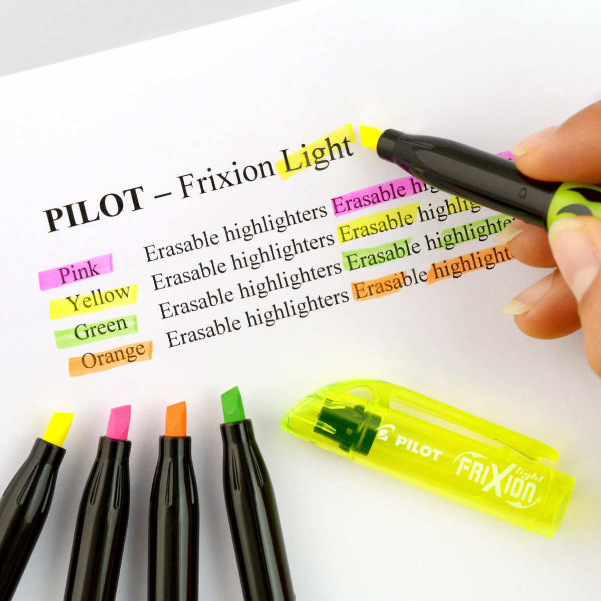 Pilot FriXion Light Textmarker Blau – Keilspitze, 3,3 mm, radierbar