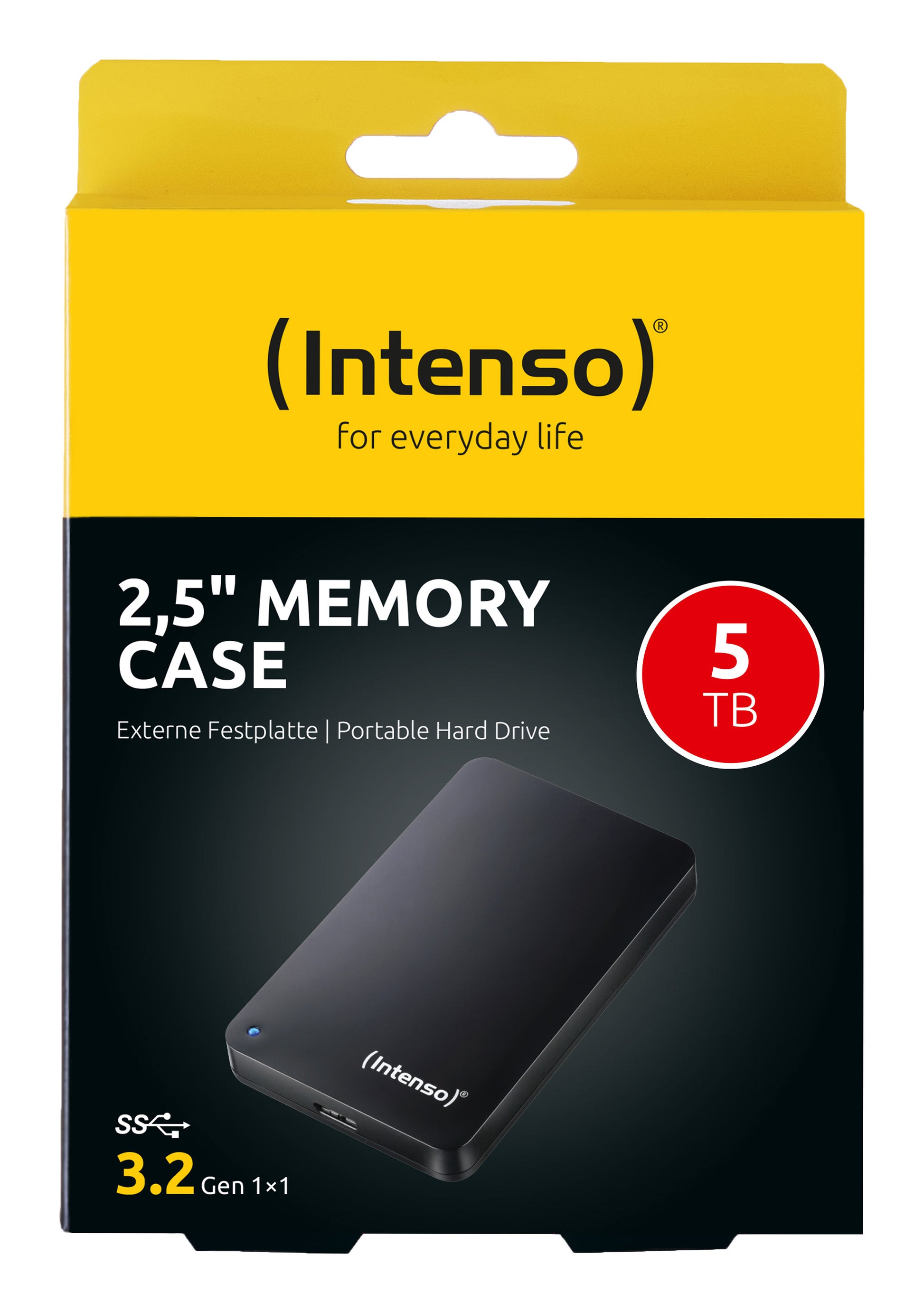 Intenso 6021513 – 2,5" HDD-Gehäuse, USB 3,2 Gen 1, Schwarz