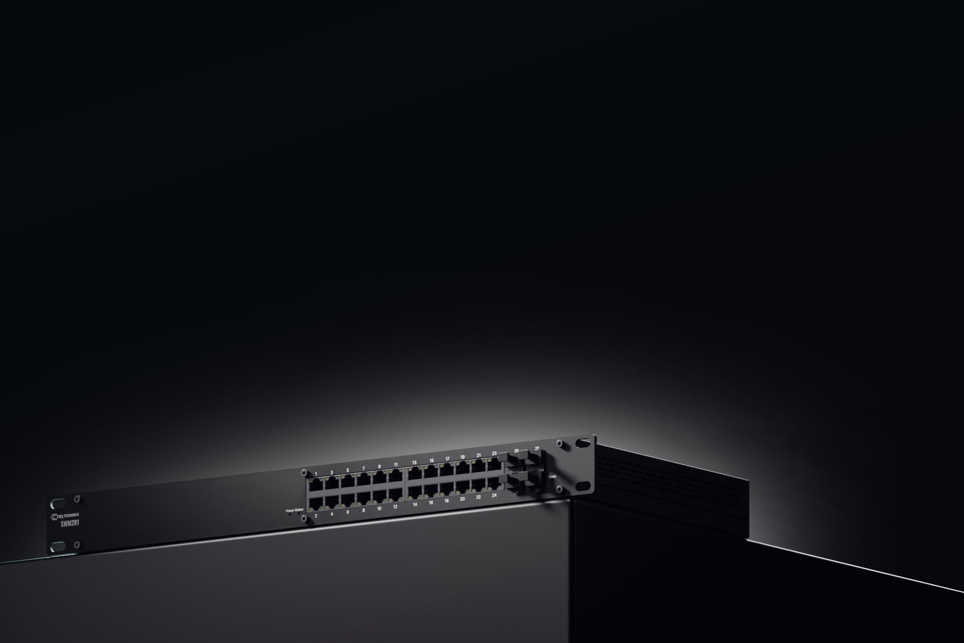Teltonika SWM281 – Managed Switch – 24×GbE, 4×SFP, L2+, 19" Rack