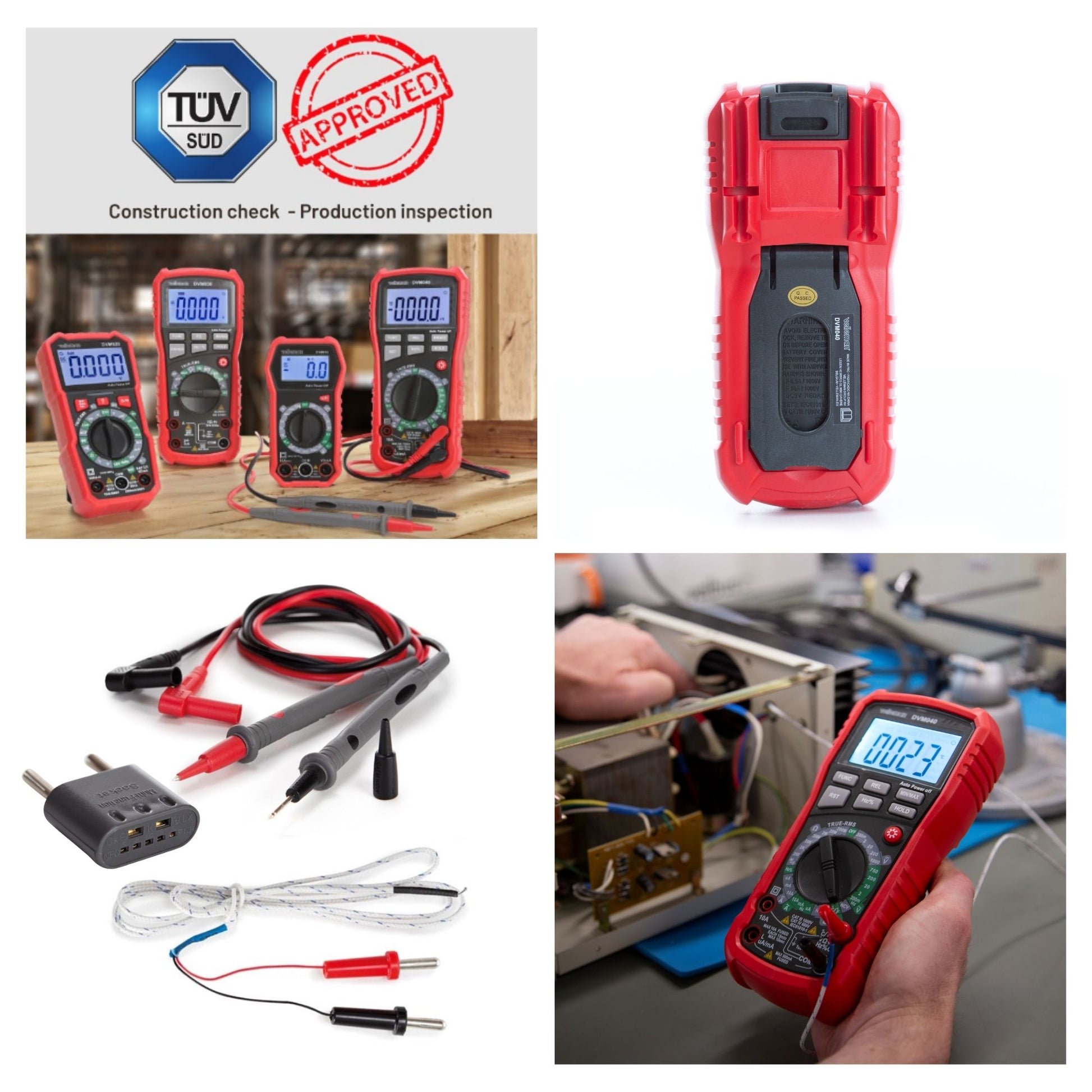 Velleman 469878 – Multimeter – True-RMS, 1 µA–10 A DC, Kapazitätsmessung