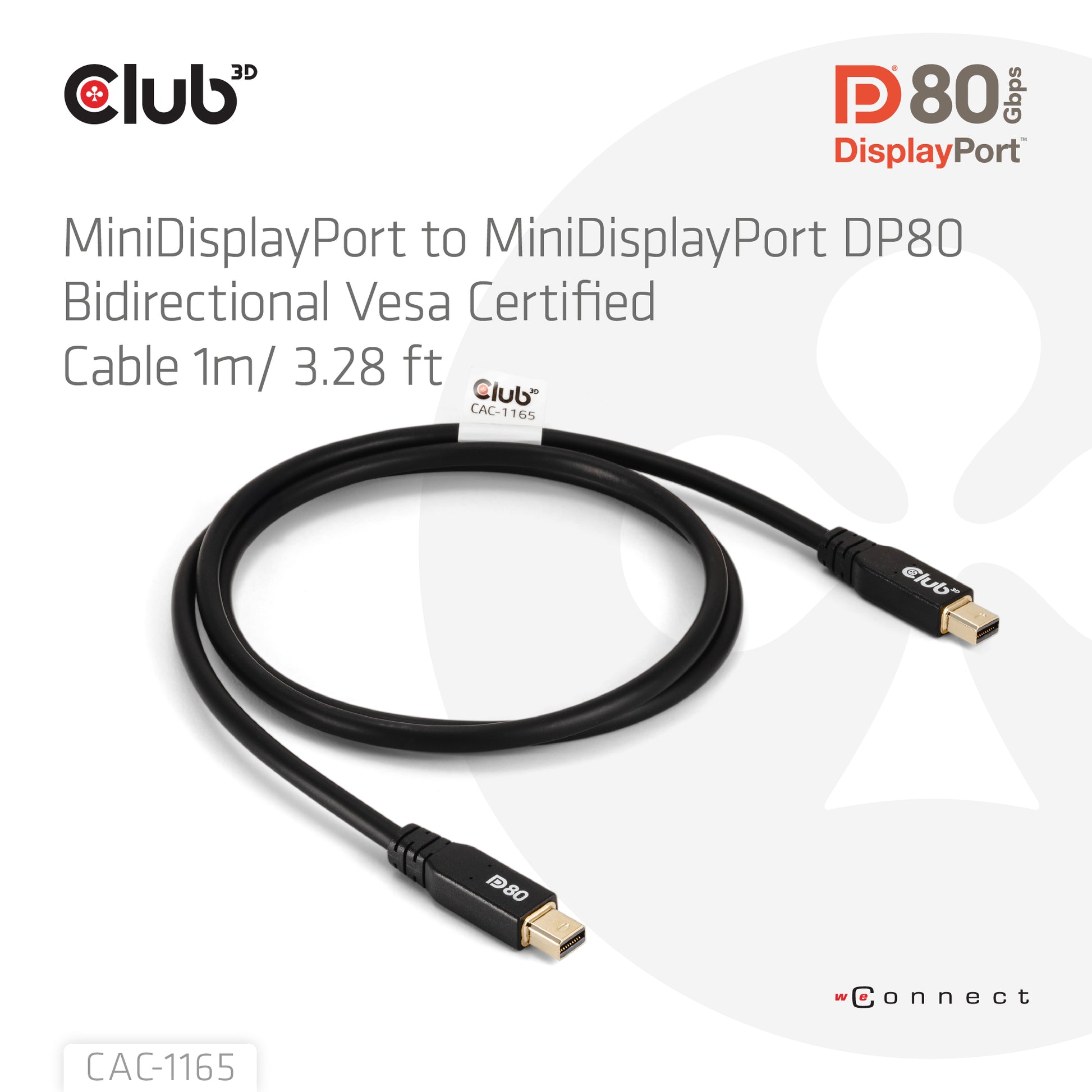 CLUB3D Club 3D Mini-DisplayPort Kabel DP 2.1 8K 60 Hz – 1 m