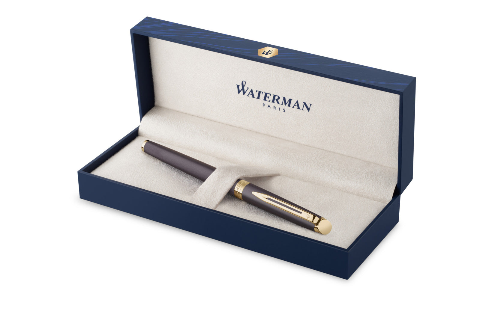 Waterman Hémisphère US Ed – Mittlere Feder – für Rechts- & Linkshänder – Lava Schwarz, Blau – Patronen/Konverter