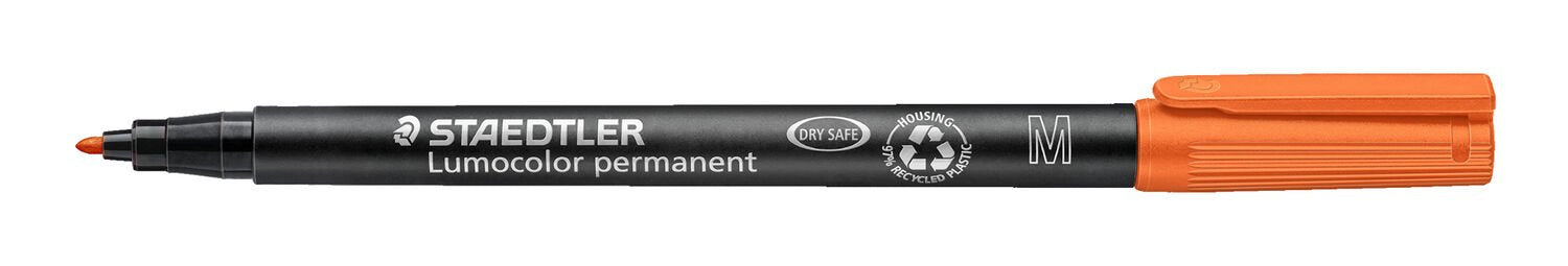 Staedtler Lumocolor 317 OHP-Marker – Rundspitze 1 mm – Orange – 10er-Pack