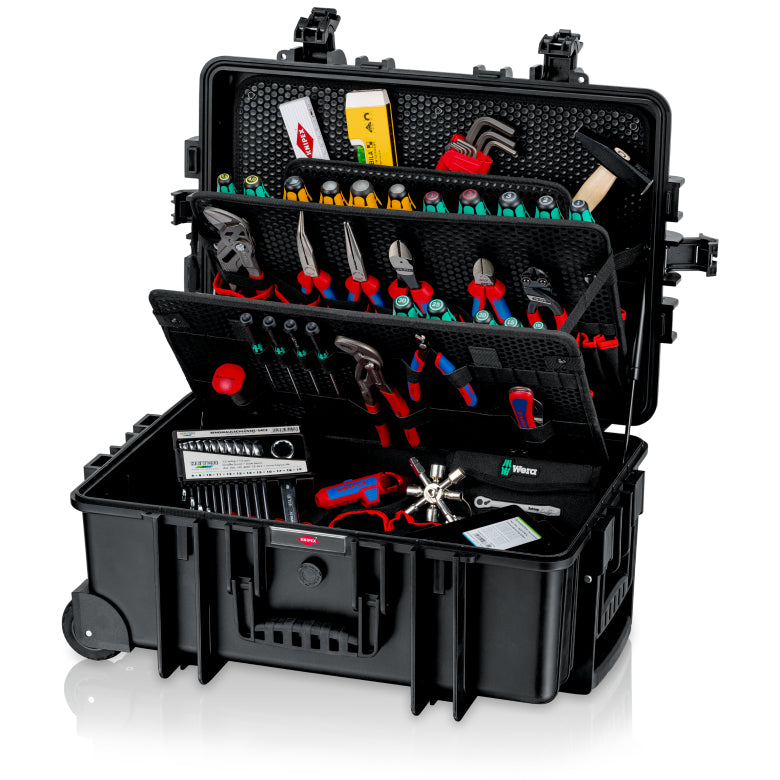 Knipex Robust45 Move Werkzeugkoffer Mechanik – 90-teilig, Nutzinhalt 45 l, Bügelverschluss