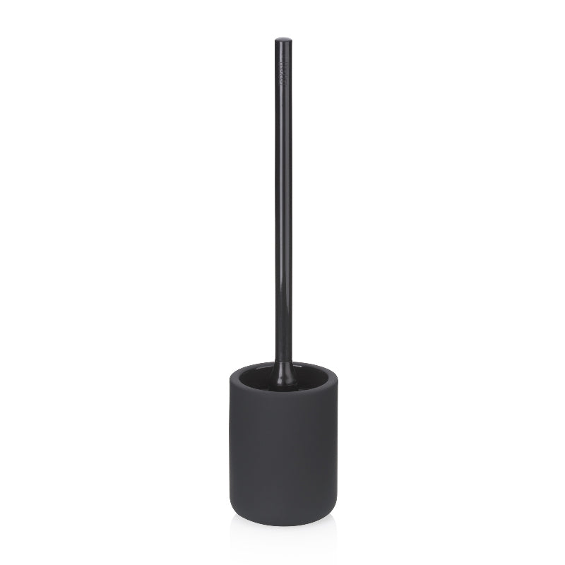 Kela WC-Bürstenset – Keramik, Schwarz, leicht zu reinigen, H 45 cm, Ø 10 cm
