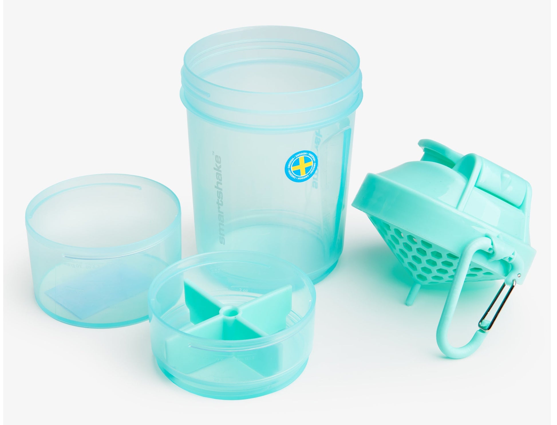Smartshake Original2GO Trinkflasche 600 ml – Kunststoff, Klappdeckel, Mint