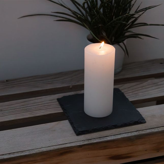 Balthasar Platte – 20 × 20 × 5 cm, Naturschiefer, Schwarz