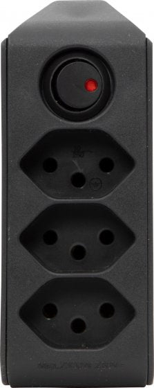 Brennenstuhl 3-fach drehbarer Abzweigstecker 300° – 230 V, 10 A, 3× T13 Buchsen, T12 Stecker – 130 × 50 × 80 mm