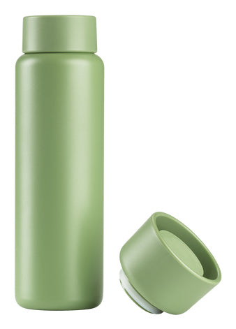 Zone Denmark Singles Isolierflasche 650 ml – Doppelwandig 12 h Heiss, Edelstahl, Grün