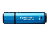 Kingston Technology Kingston IronKey Vault P50C USB-Stick – 64 GB, USB-C, AES-256, FIPS 197