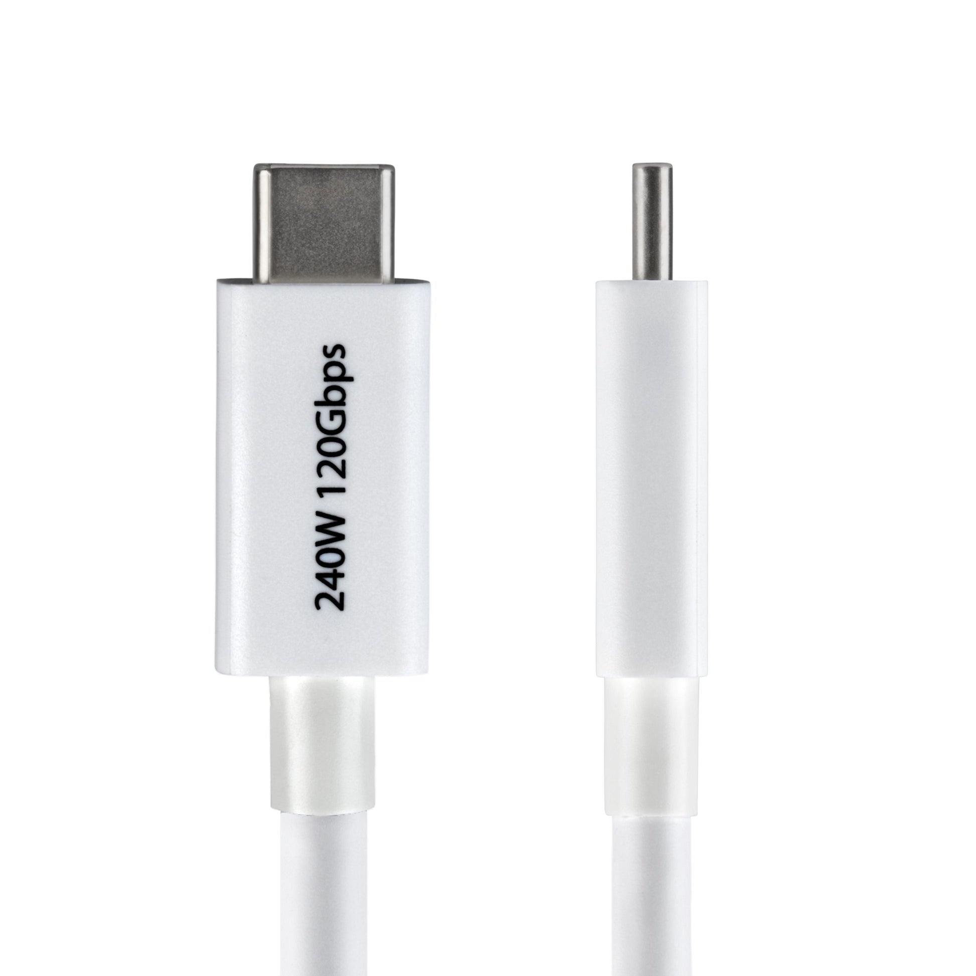 StarTech.com Thunderbolt 5 (USB-C) Kabel – 120 Gbit/s – 0,8 m – PD 240 W – 8K/60 – TPE-Mantel – Weiss